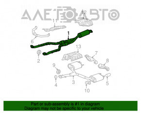 Tubul de admisie cu catalizator pentru Lexus IS250 IS350 06-13