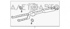 Catalizatorul de pe partea de mijloc a traseului de evacuare pentru Lexus LS460 LS600h 07-09, aftermarket