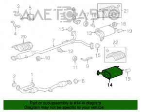 Silentioză spate cu teava stânga pentru Lexus ES350 13-18, ușor lovită.