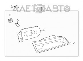 Lampa interioară pentru capacul portbagajului stânga Toyota Camry v50 12-14 SUA nouă TYC Taiwan