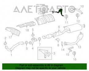 Кронштейн глушителя передний Lexus RX450h 16-22