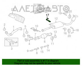 Suportul de evacuare dreapta pentru Lexus RX350 10-15