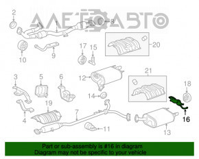 Suportul de evacuare din spate dreapta pentru Toyota Avalon 13-18 3.5 2.5 hibrid.