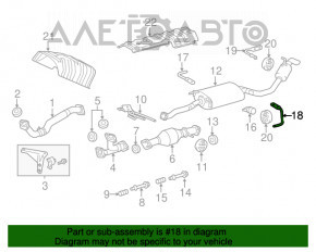 Кронштейн глушителя левый Lexus RX350 10-15