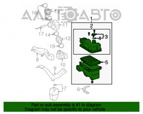 Corpul filtrului de aer pentru Lexus RX400h 06-09, partea inferioară