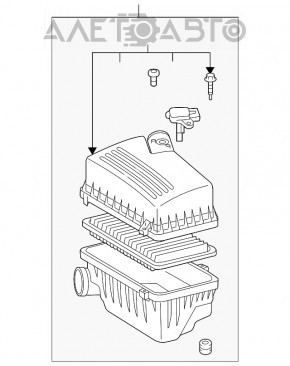 Корпус воздушного фильтра Toyota Camry v40 2.4