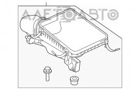 Capacul inferior al filtrului de aer Toyota Sequoia Tundra 08-16 4.6 5.7, nou, original OEM