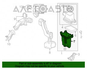 Corpul filtrului de aer capacul inferior Toyota Prius 50 16- nou OEM original