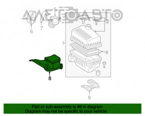 Воздухоприемник Toyota Camry v40 2.4 новый OEM оригинал