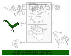 Воздухоприемник нижний Toyota Highlander 08-13 3.5