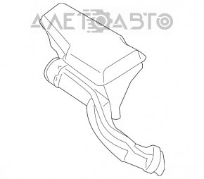 Conductă de aer către filtrul de aer pentru Lexus CT200h 11-17 cu rezonator.