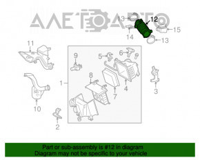 Conductă de aer cu rezonator pentru Lexus RX350 10-15