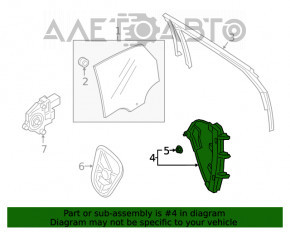 Geam electric cu motor spate dreapta VW Jetta 19-