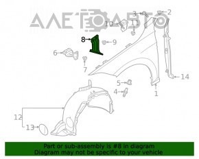 Suport aripa stanga central superior VW Jetta 19- nou OEM original