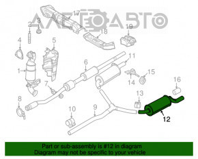 Silentiozitatea din spate cu două tuburi stânga și dreapta pentru Mini Cooper Clubman R55 07-14