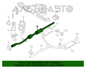 Catalizatorul de pe traseul de evacuare al Mini Cooper Clubman R55 07-14 1.6 turbo.