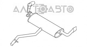 Silentioză spate pentru BMW X5 E70 07-13 3.0 cu capace rotunde cromate, cu supapă.