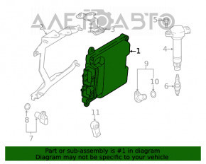 Blocul ECU al calculatorului motorului Mitsubishi Eclipse Cross 18-