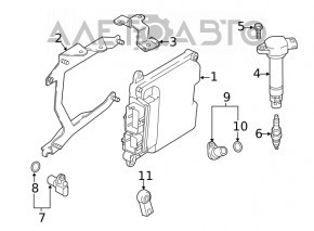 Blocul ECU al calculatorului motorului Mitsubishi Eclipse Cross 18-