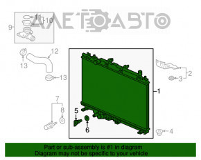 Radiatorul de răcire a apei pentru Honda HR-V 16-22