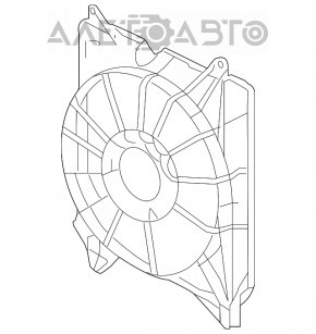 Difuzorul capacului radiatorului asamblat stânga Honda Accord 13-17 2.4, 3.5 Denso