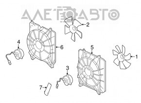 Difuzorul capacului radiatorului asamblat stânga Honda Accord 13-17 2.4, 3.5 Denso