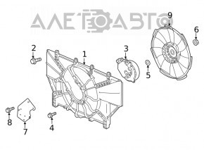 Difuzorul capacului radiatorului gol Honda Accord 18-22 2.0 hibrid nou original