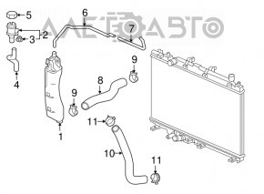 Rezervorul de expansiune al sistemului de răcire Honda HR-V 16-22, nou, original