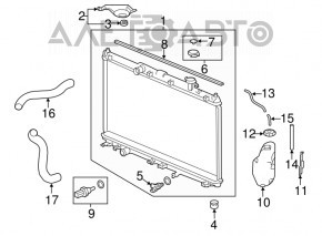 Rezervorul de expansiune al sistemului de răcire Honda Accord 13-17, nou, original OEM