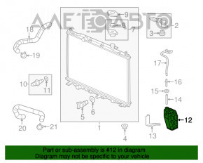 Rezervorul de expansiune al sistemului de răcire Honda CRV 12-16, nou, original OEM