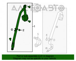 Centura de siguranță spate stânga pentru Buick Encore 13-19, culoare neagră.