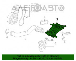 Корпус термостата Honda Civic X FC 16-21 2.0