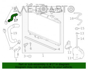 Патрубок охлаждения верхний Honda Accord 18-22 2.0 hybrid