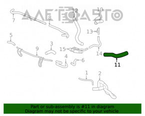 Furtunul de răcire inferior Honda Civic X FC 16-21 2.0