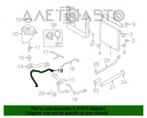 Furtunul de răcire a radiatorului de transmisie automată dreapta pentru BMW X5 E70 07-13, nou, neoriginal.