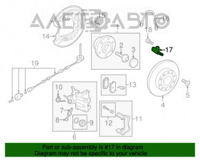 Senzor ABS spate dreapta VW Tiguan 09-17 nou, neoriginal.