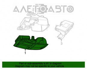 Plafonul de iluminare frontal pentru Dodge Challenger 09-14, negru, sub geam