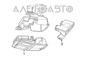 Plafonul de iluminare frontal pentru Dodge Challenger 09-14, negru, sub geam