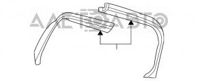 Capacul portbagajului dreapta sus Jeep Compass 11-16 negru.