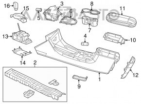 Maneta de schimbare a vitezelor pentru cutia de viteze Chrysler 200 11-14 cu 6 trepte