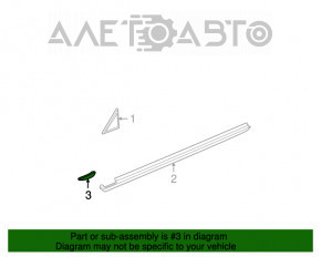 Capacul aripii dreapta inferioară pentru Dodge Grand Caravan 11-20 în culoare