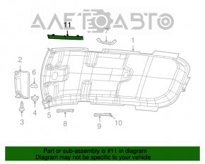 Накладка потолка задняя Dodge Journey 11- пластик серый, царапины