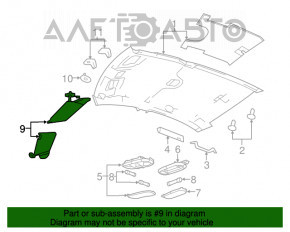 Capota stânga Chrysler 200 11-14 neagră