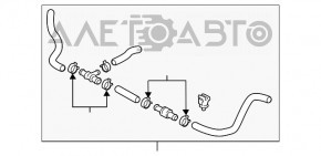 Furtunul de răcire inferior VW Passat b7 12-15 SUA 3.6