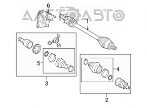 Привод полуось передняя правая VW CC 08-17 акпп