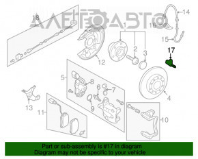 Датчик ABS задний левый VW Passat b8 16-19 USA