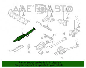 Приемная труба с катализатором VW Beetle 12-19 2.5