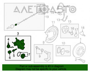 Suport spate dreapta VW Jetta 11-18 SUA nou OEM original