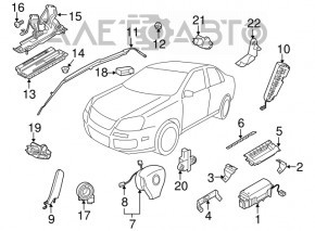 Airbagul de siguranță în volanul șoferului VW Jetta 11-14 SUA tip 2