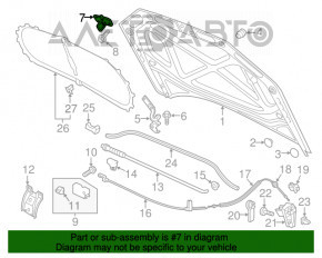 Крючок замка капота VW Passat b7 12-15 USA